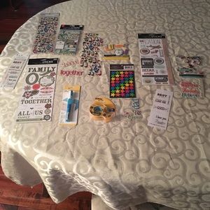 New scrapbooking lot, stickers, glue pen, more!